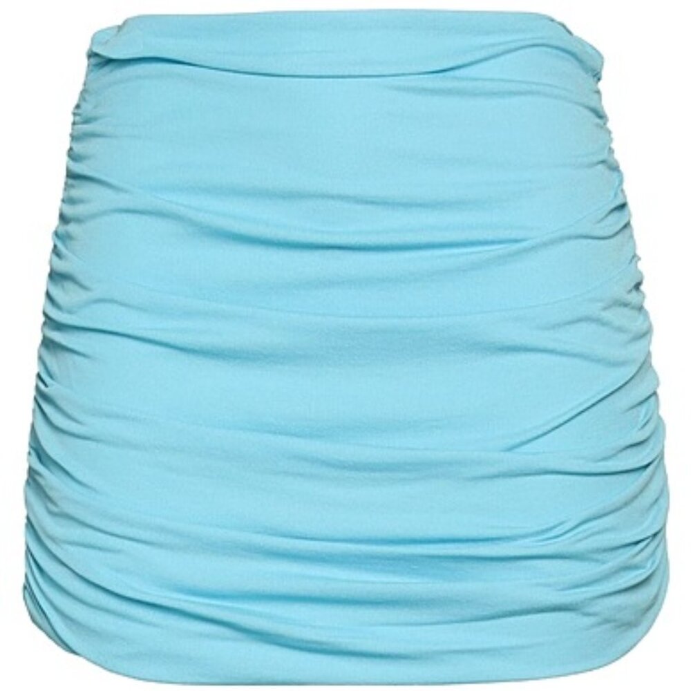 NWT TORY BURCH BLUE BLISS RUFFLED MINI SKIRT  L